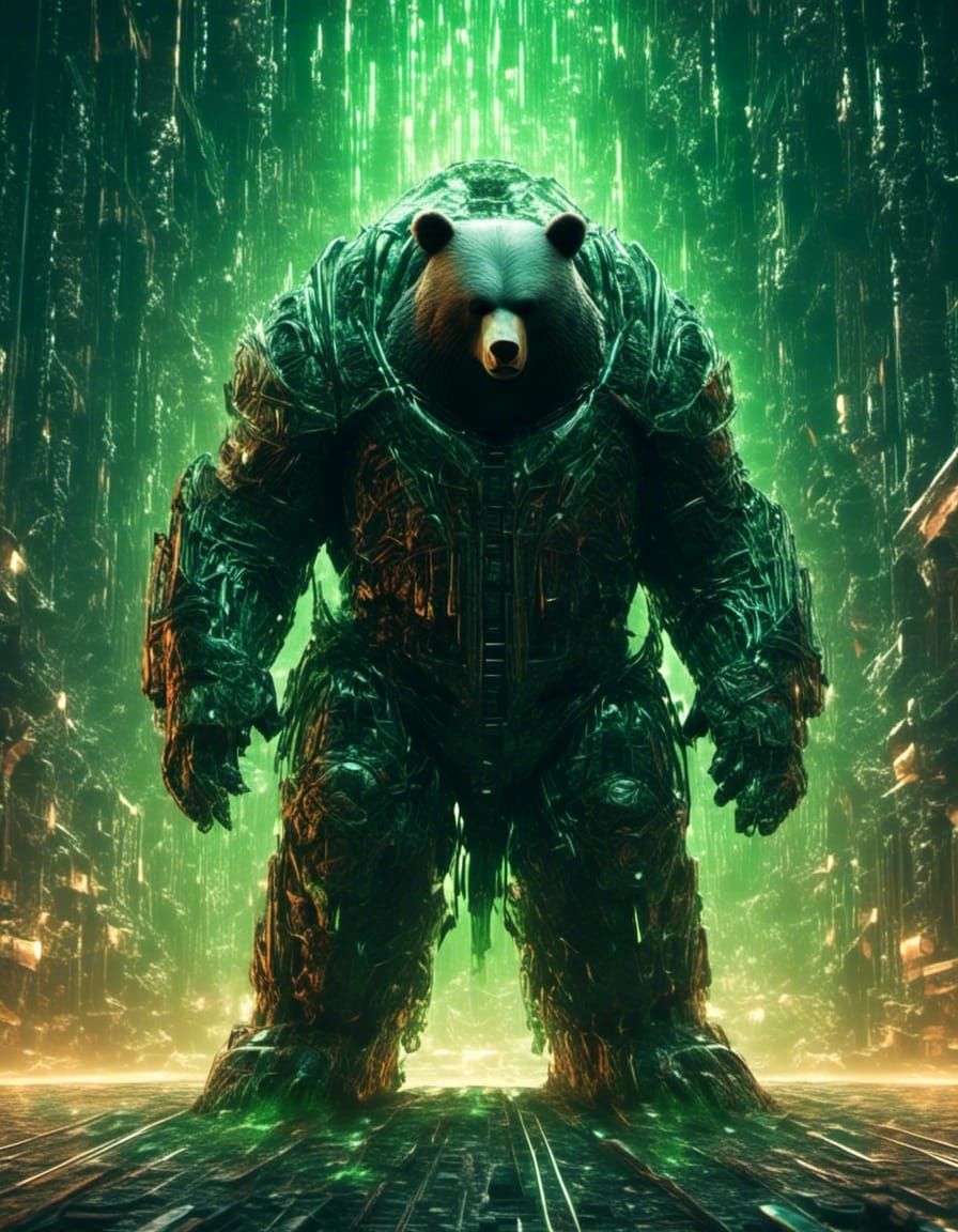 Iridescent Ghost Portrait with Bioluminescent Green Smoke