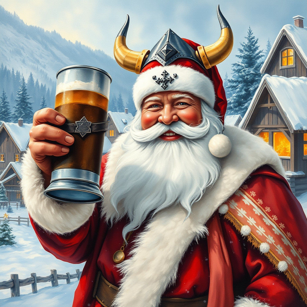 Viking Santa wishes you a joyous Yule! 🍻