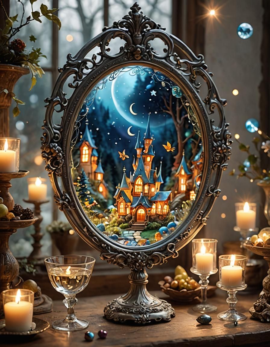 Enchanting Fantasy Mirror: A Magical Vision