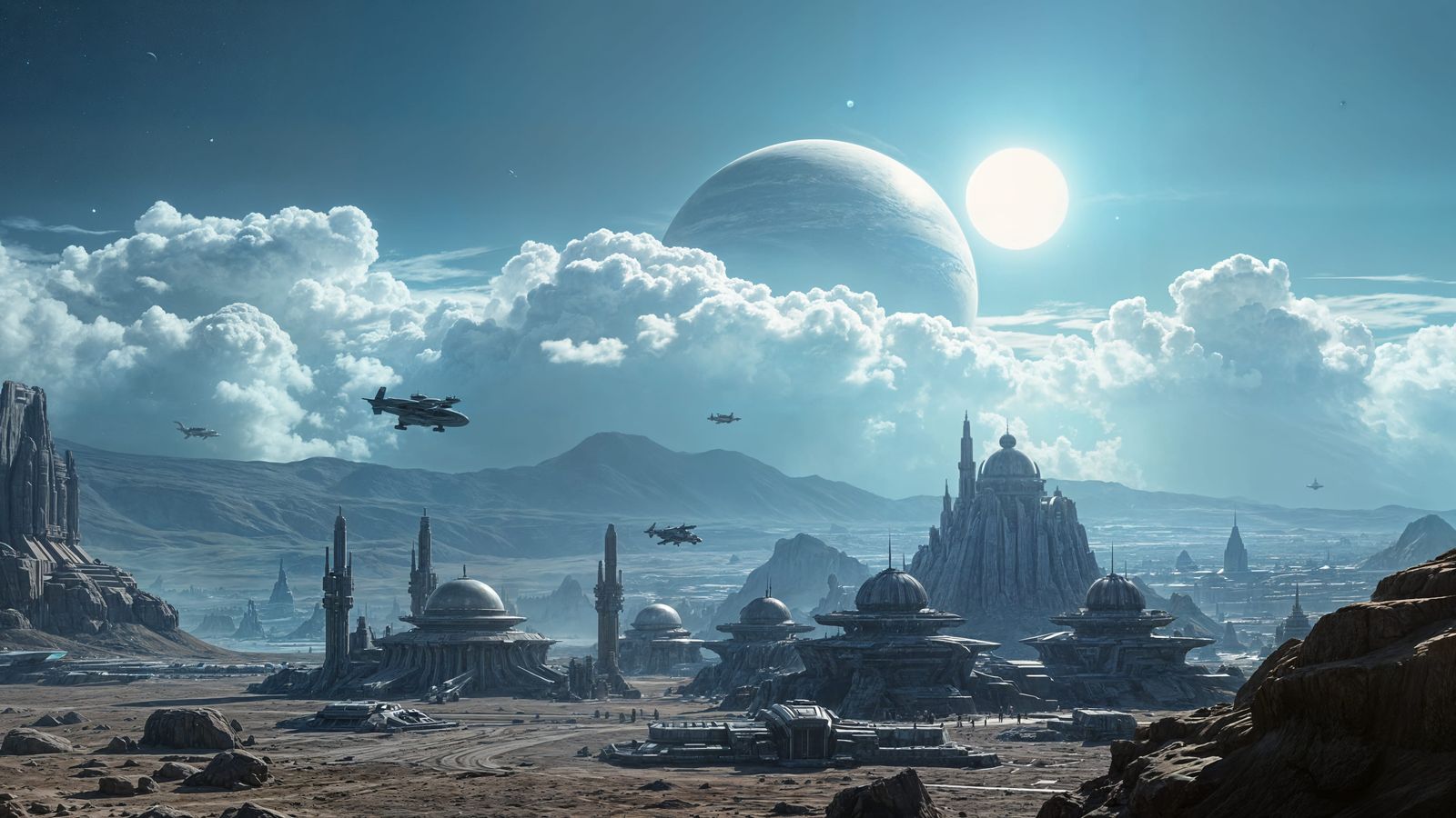 Futuristic Alien City on Distant World