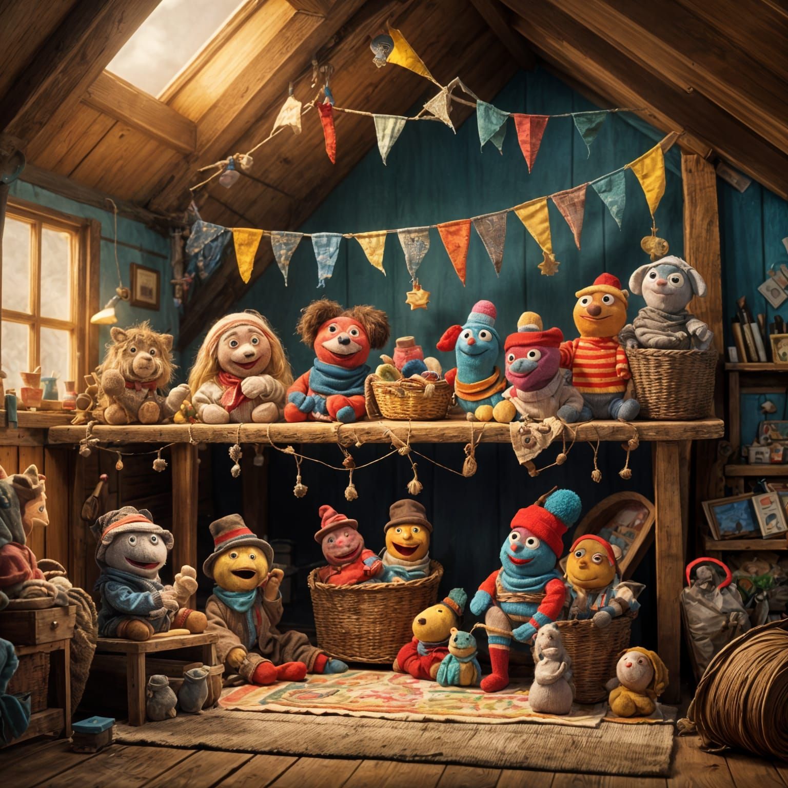 Whimsical Puppet Show in a Land of Missing Footwear