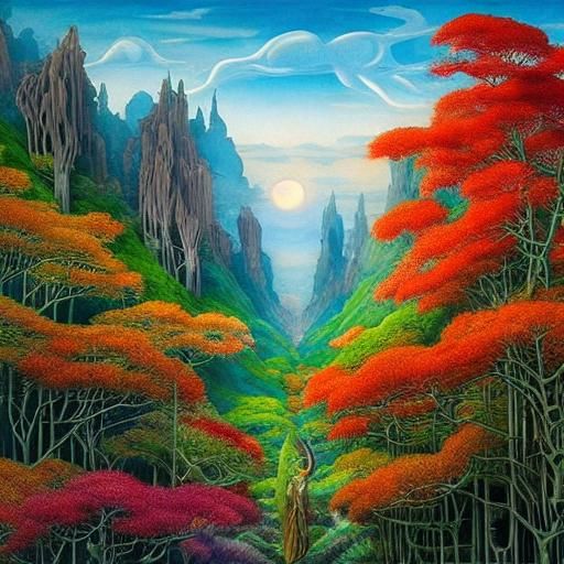 Surreal Protector of the Night: Watercolor Art