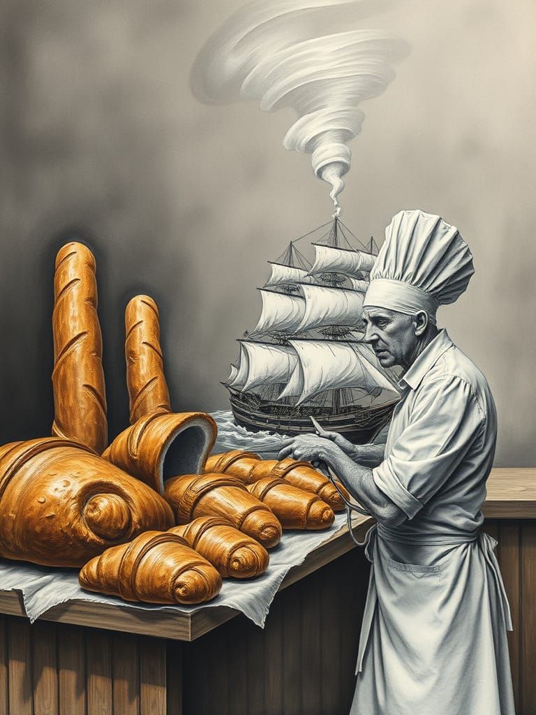 Surreal Bakery: Screaming Bread and Sailing Croissants