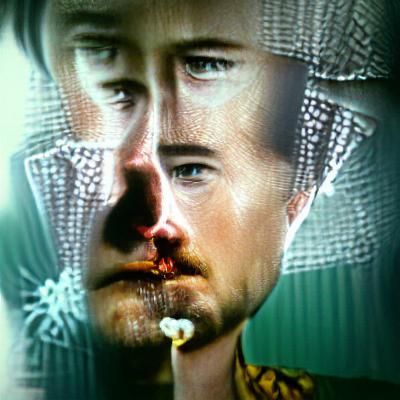Edward Norton as a King: Digital Portrait