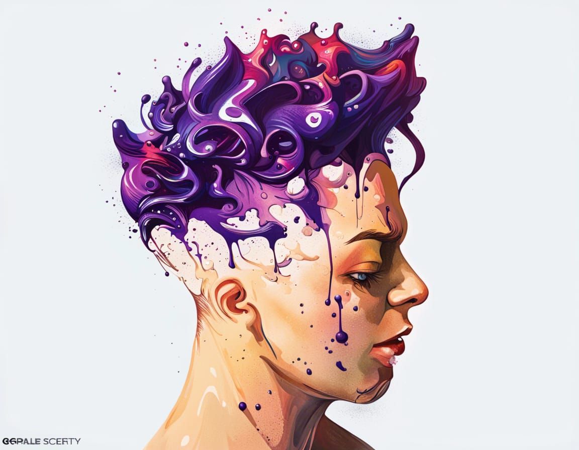 Colorful Polychromatic Graffiti Art in High Contrast