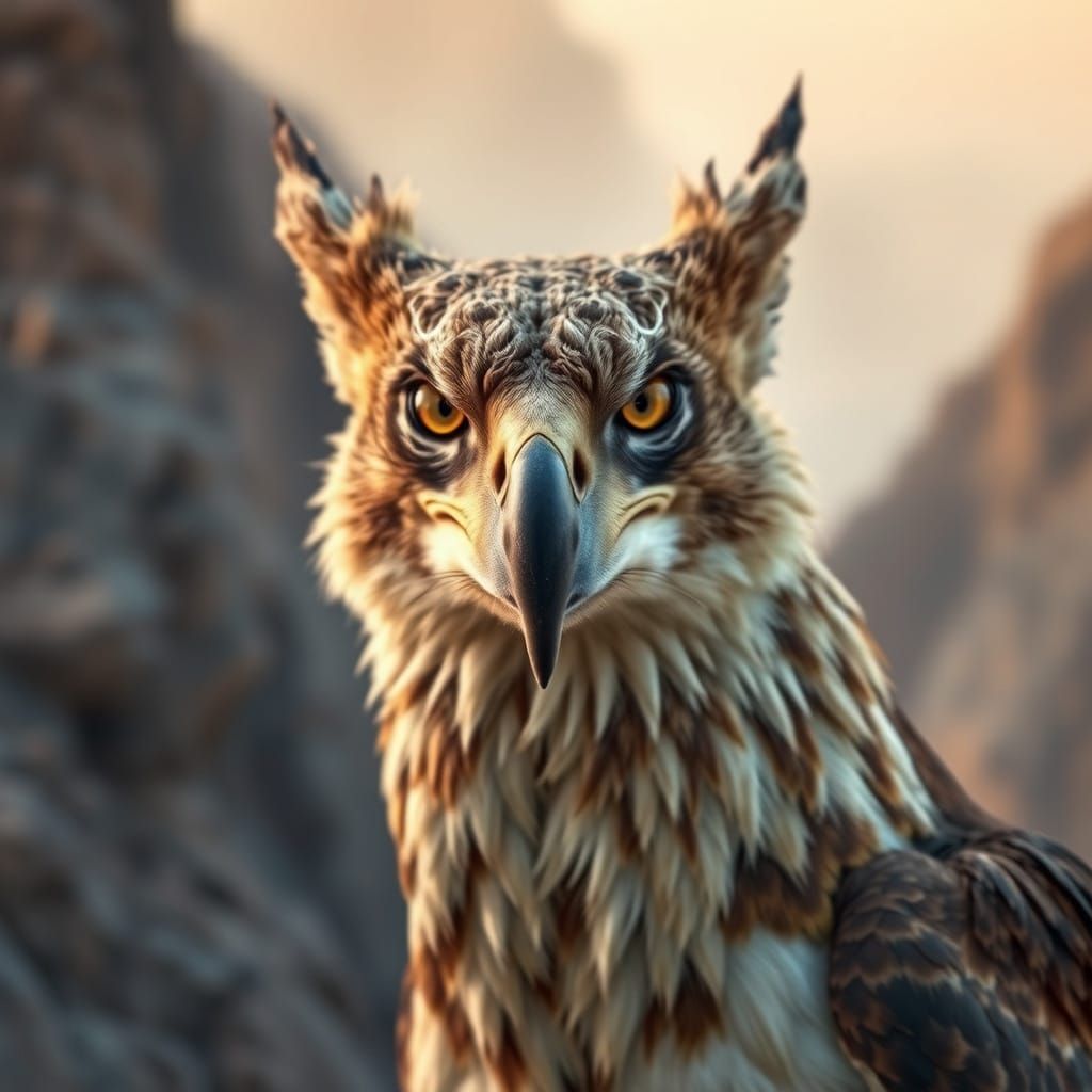 Majestic Griffin Portrait in Regal Splendor