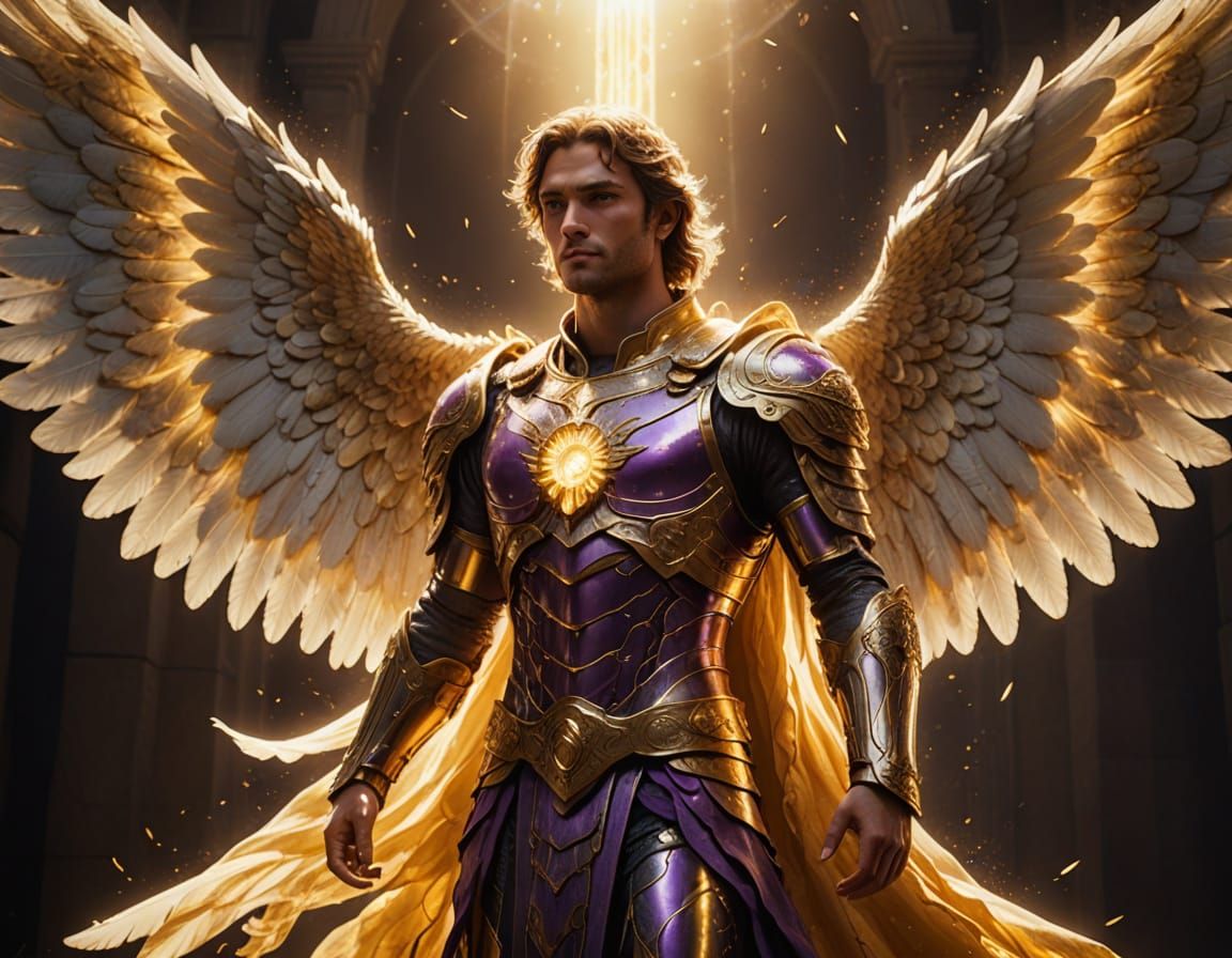 Ascending Six-Winged Angel in Light Armor