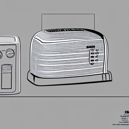 Exploded Diagram of a Toaster: Technical Drawing