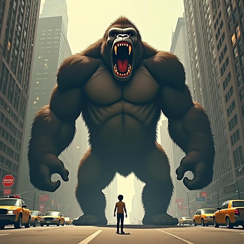 King Kong Roaring Atop Empire State Building