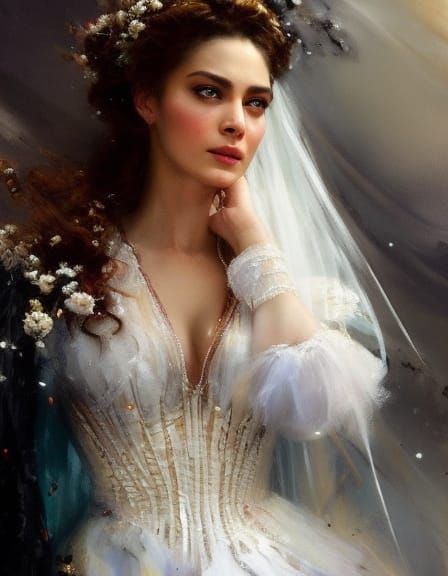 Victorian Emilia Portrait with Expressive Brushwork