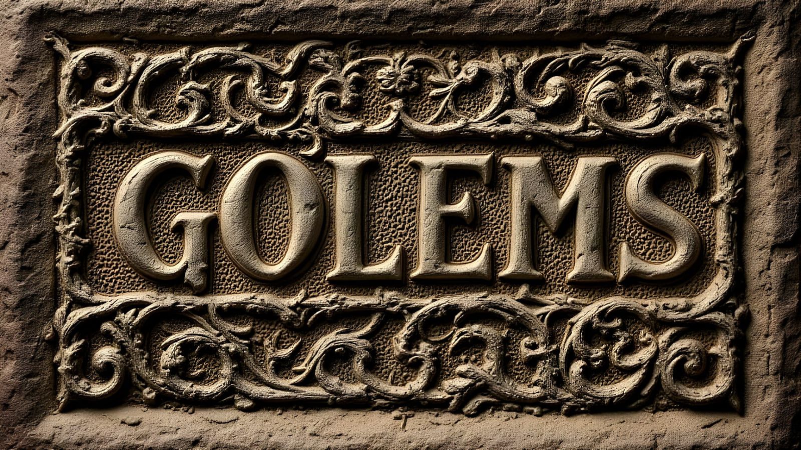 Giant Golem Letters in Ancient Votive Style