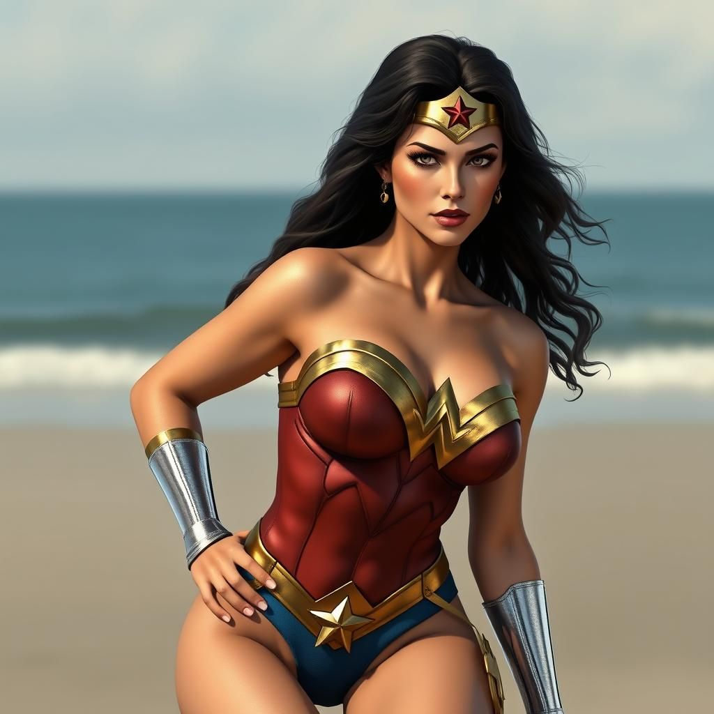 Photorealistic Wonder Woman in Bikini Uniform
