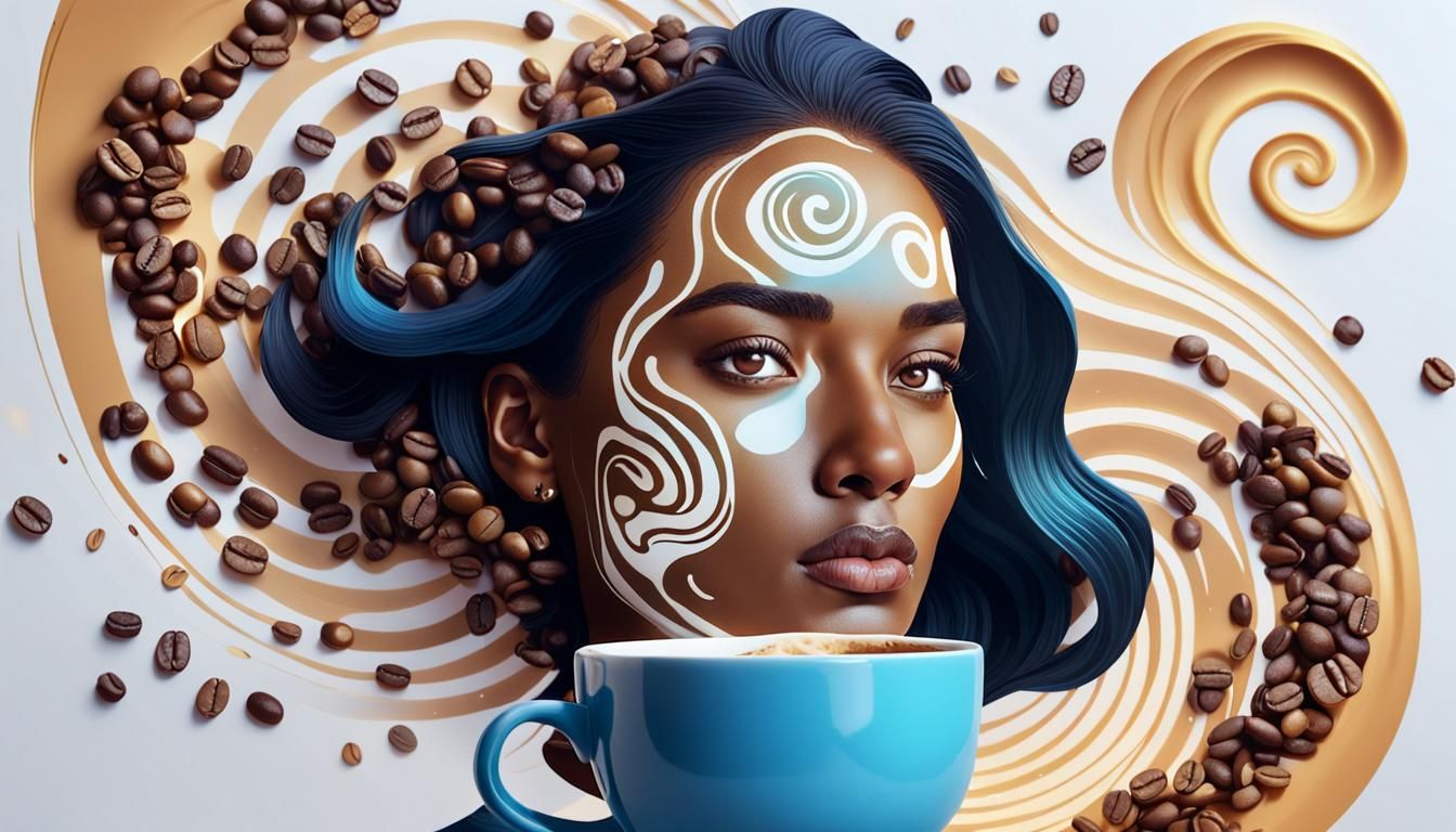 AI Music Artist in Coffee Dreamscape