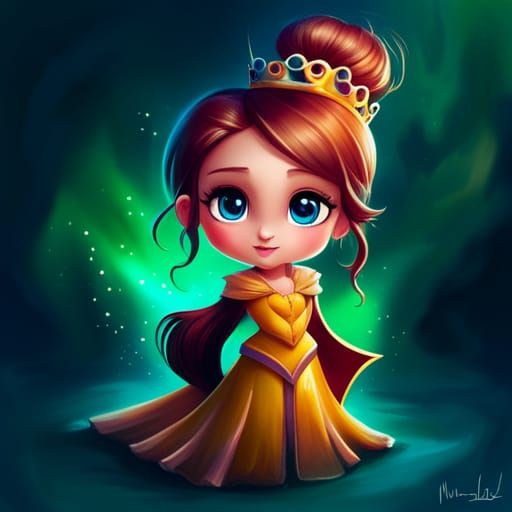 Adorable Chibi Disney Princess Splash Art