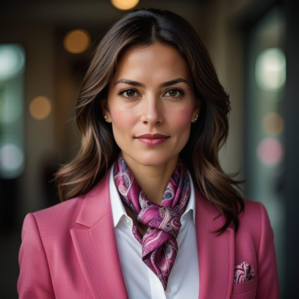 Confident Businesswoman in Elegant Attire