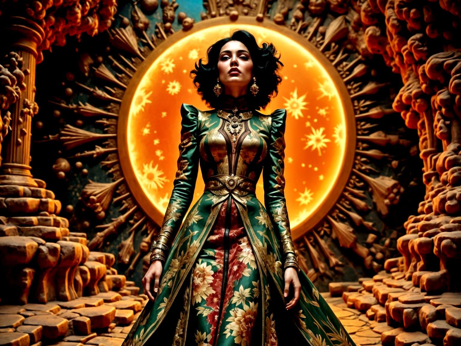 Baroque Couture Inspired by Sun Ra's Interstellar Style