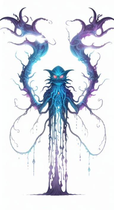 Cosmic Entity Ruling Universe in Oil Painting Style