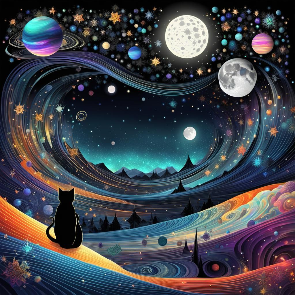 Noir Cats in Cosmic Harmony