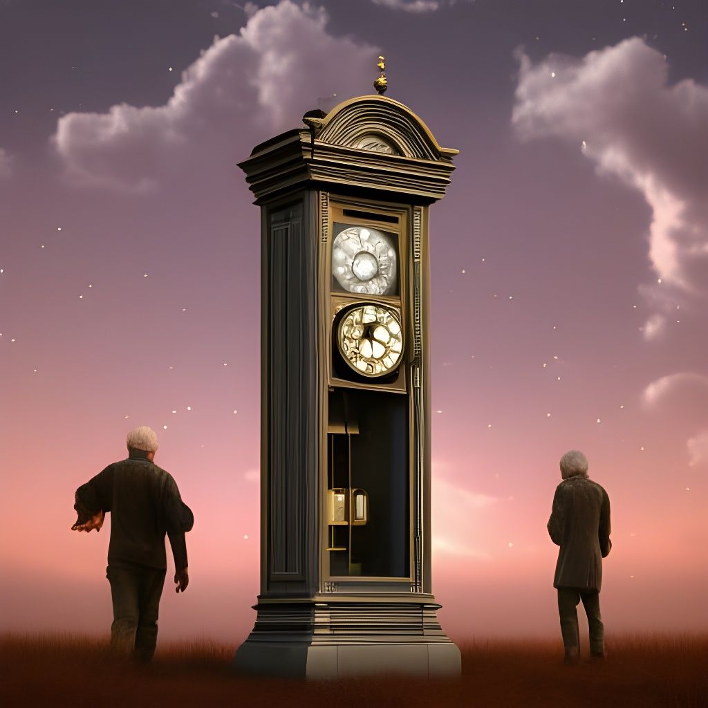 Hyperrealistic Grandfather Clock in Gothic Architectural HD