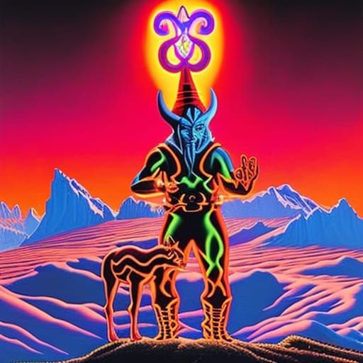 Cosmic Clown: A Bioluminescent, Hyperrealistic Vision