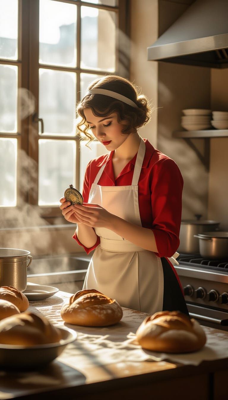 1920s Parisian Kitchen Maid Discovers Ornate Locket