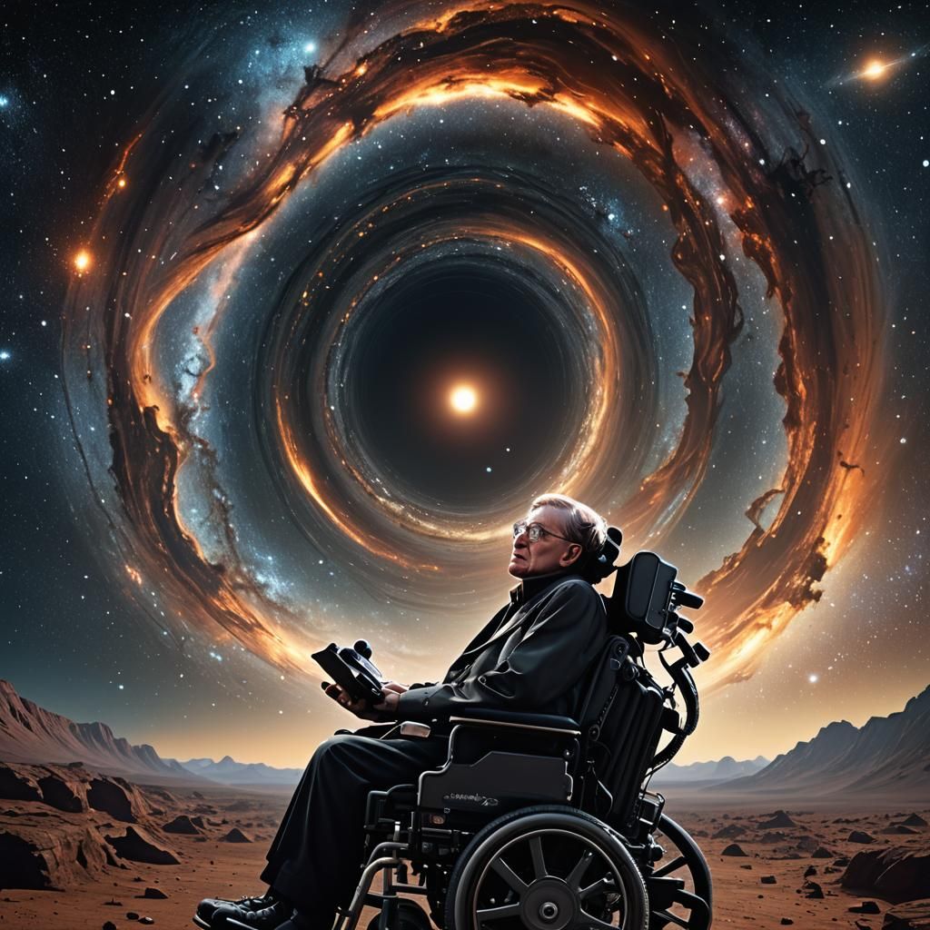 Stephen Hawking Observes Black Hole in Wheelchair Spacecraft