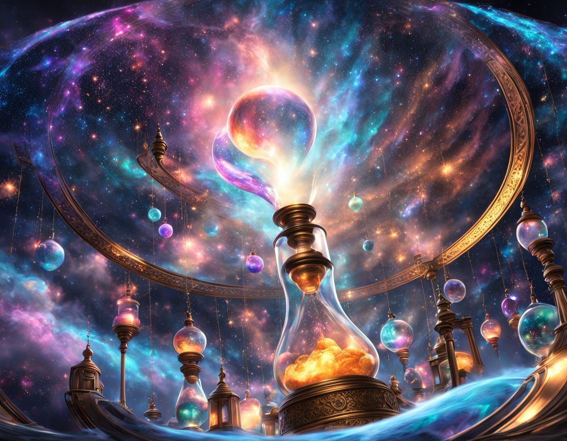 Cosmic Hourglass in Holographic Astral Style