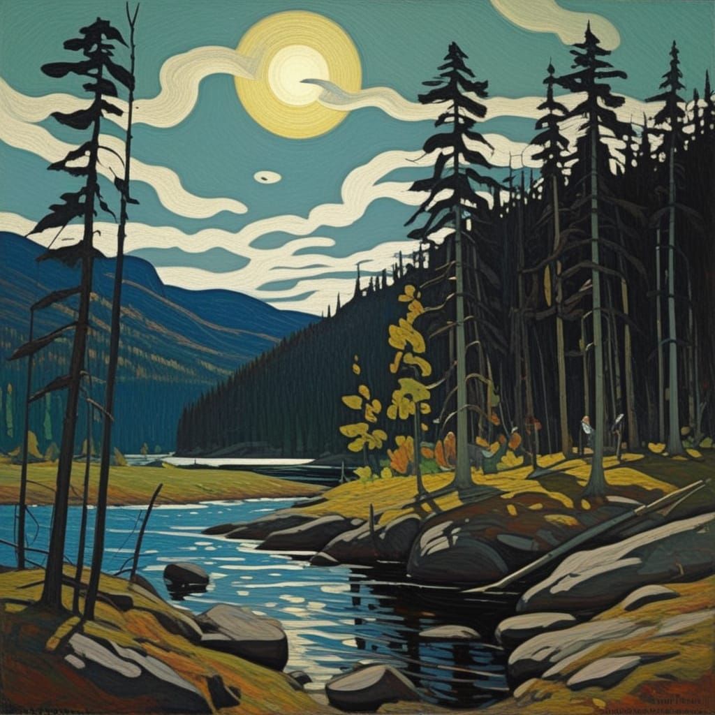 Grimdark Landscape after Tom Thomson