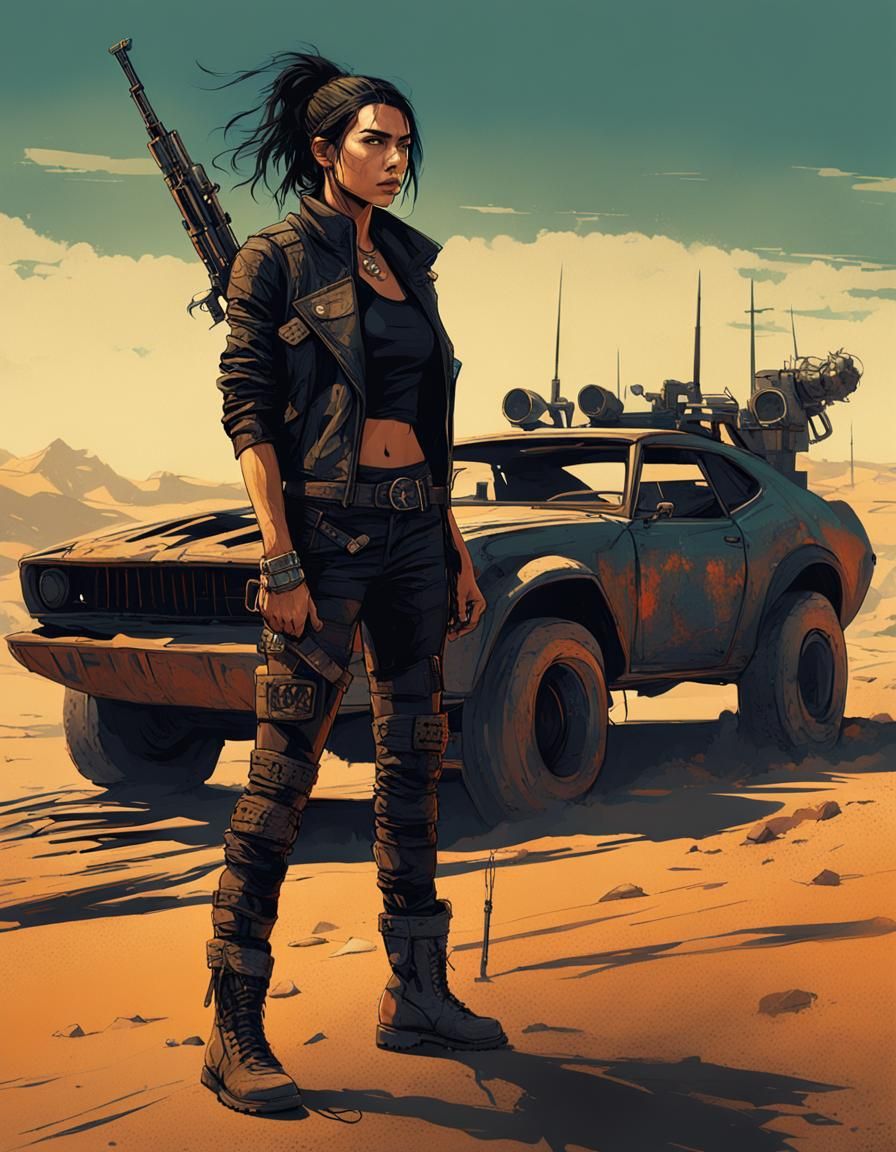 Post-Apocalyptic Dua Lipa Illustration in 3D