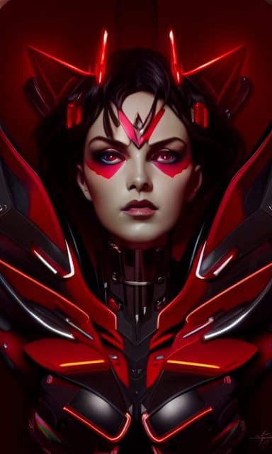 Windblade Transformer Portrait with Holographic Wings