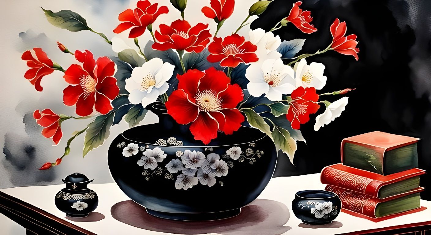 Colorful Floral Still Life Arrangement