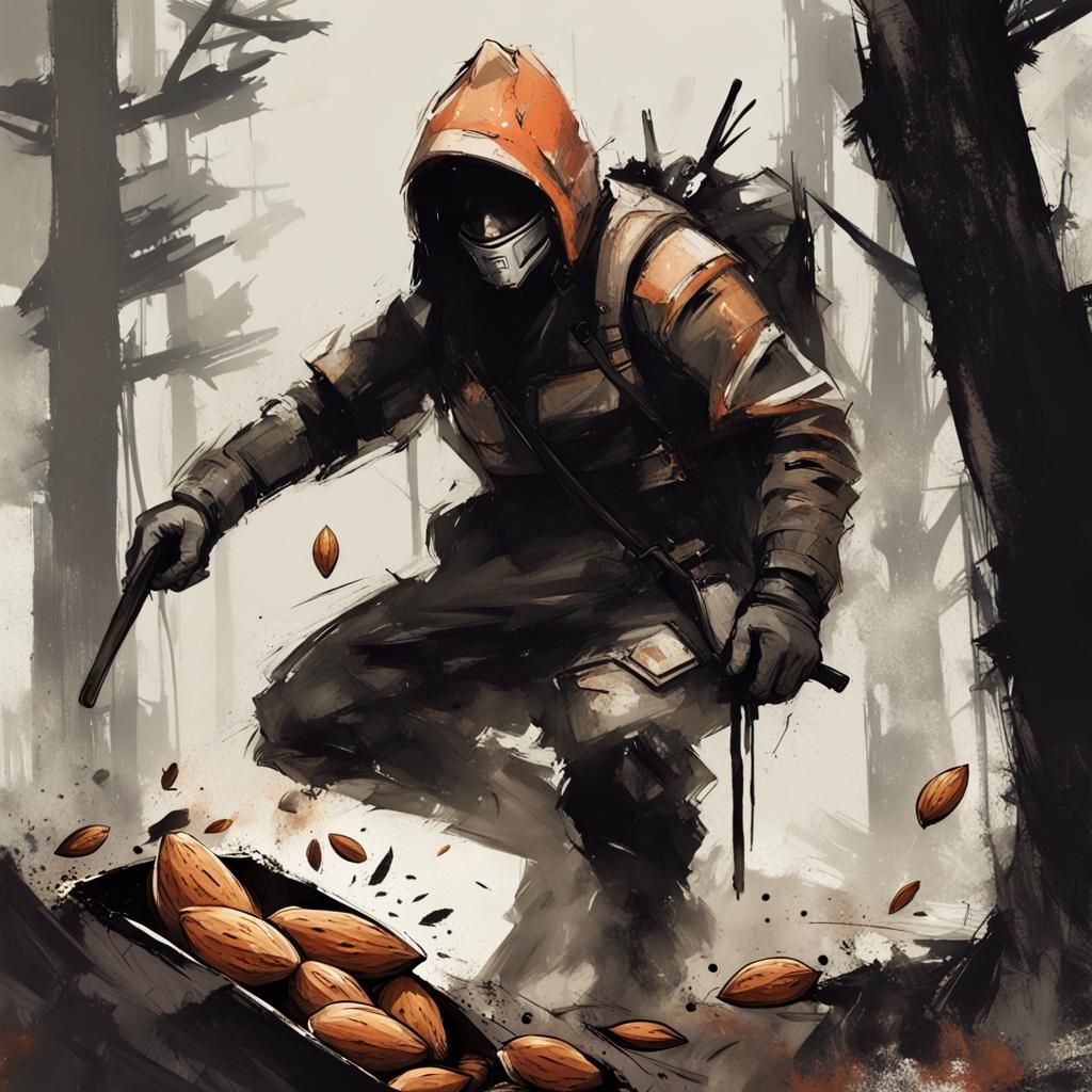 Stylized Animal Roasting Almonds: Concept Art