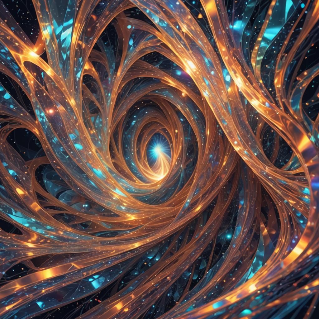 Cosmic Light Streams Through Astral Veil