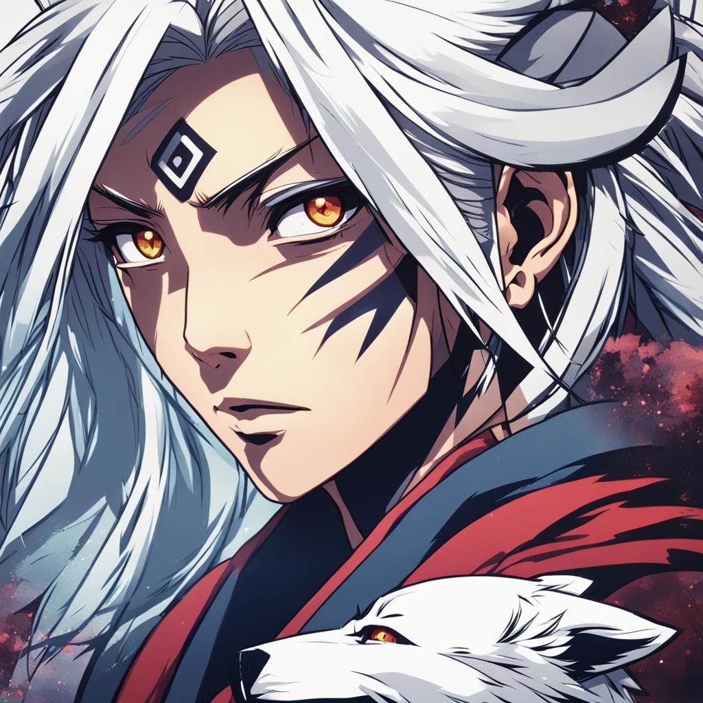 Anime Kunoichi Warrior with Wolf Eyes