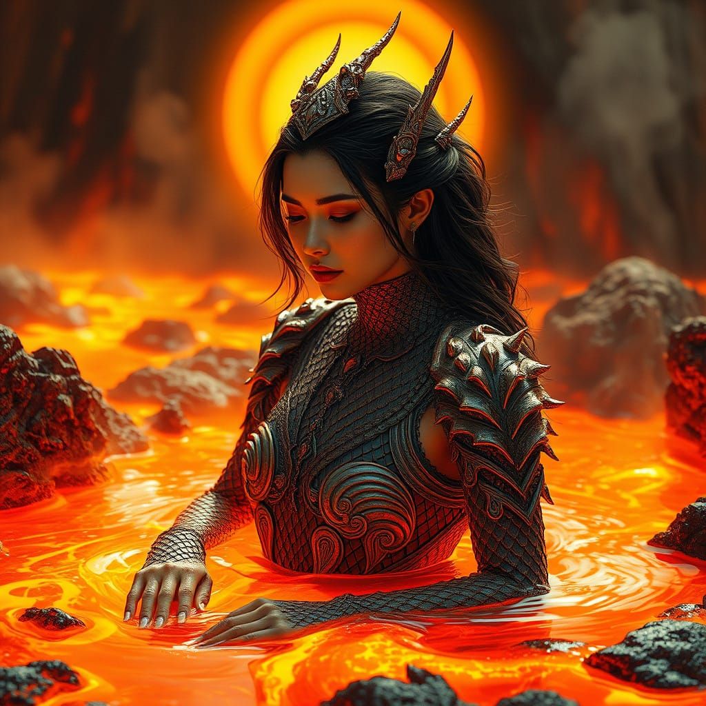 Goddess of Lava in Dragon Scales
