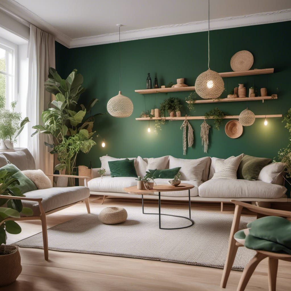 Eclectic Scandinavian Living Room Interior Design