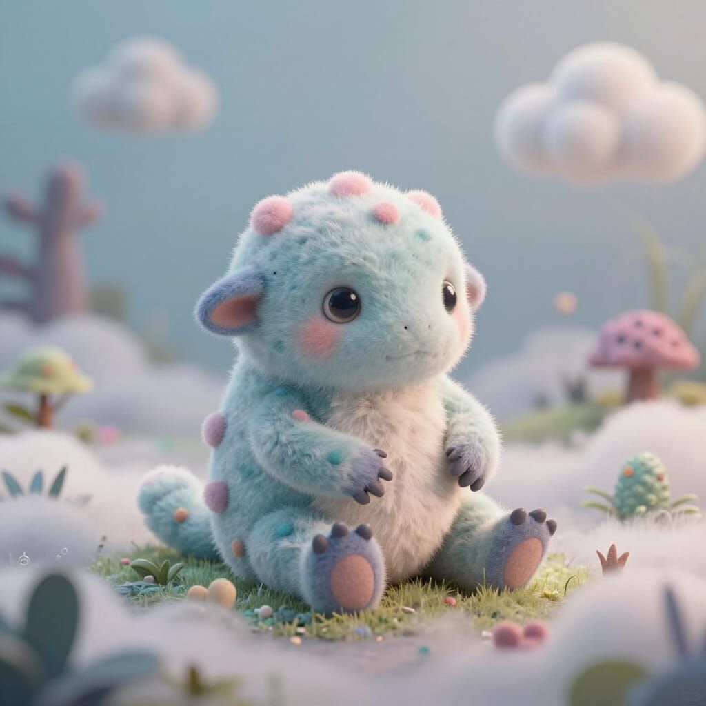 Alien Observes Geometric Rock on Exotic Planet