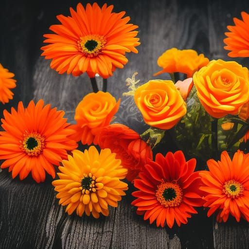 Halloween Flowers in Professional Photography Style