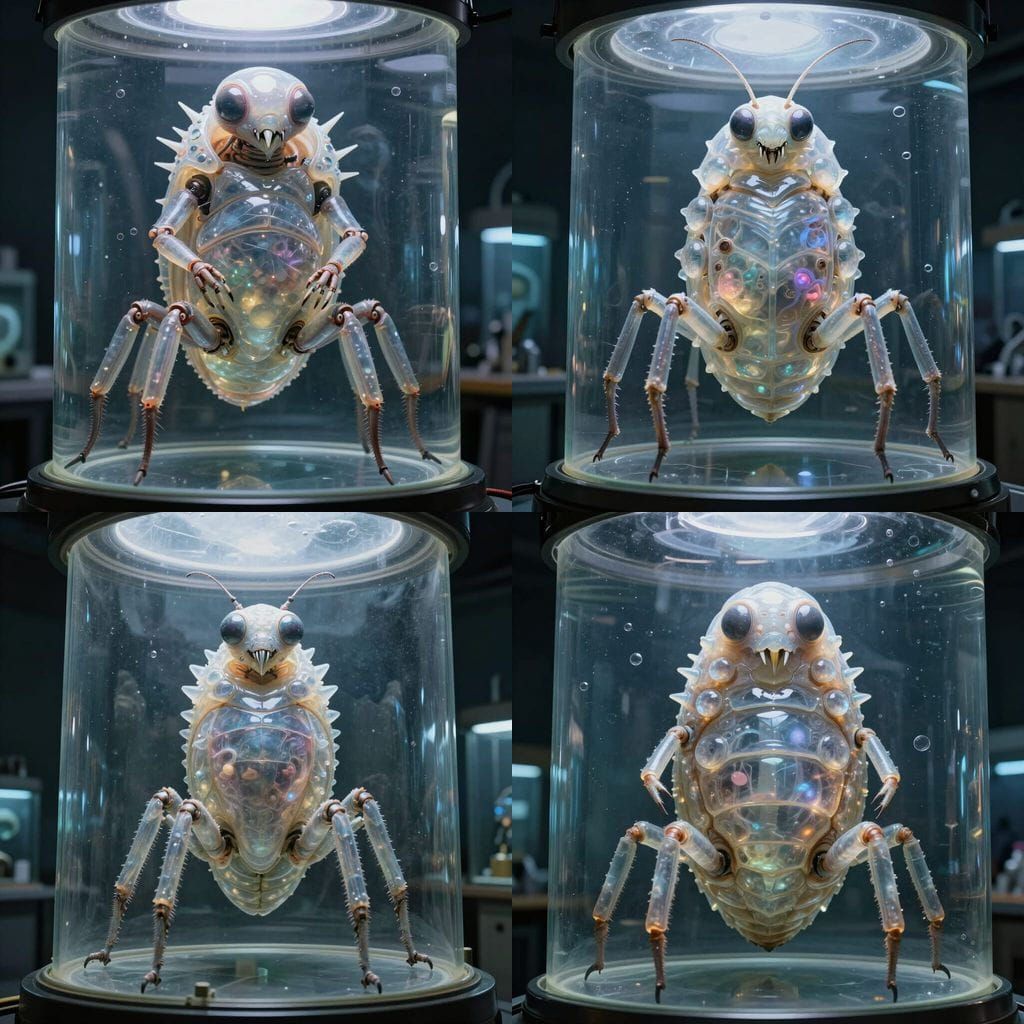 Documentary Portrait of a Crystalline Trilomite Mecha Fauna