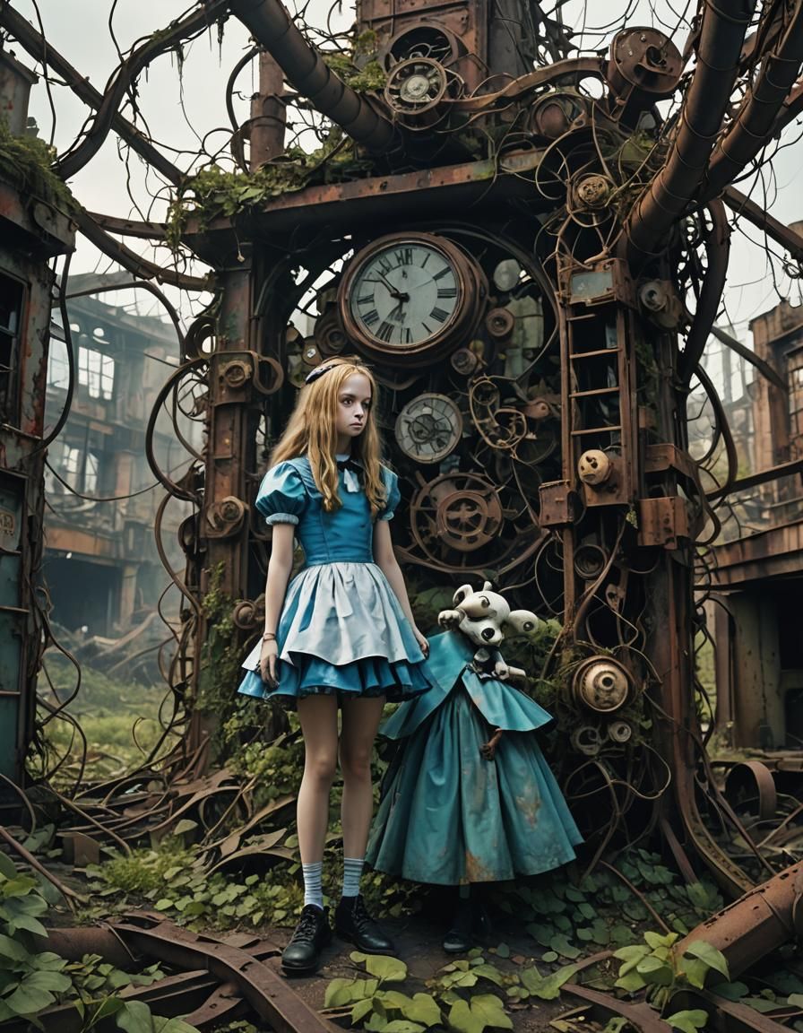 Dystopian Alice in Wonderland: Dark Fantasy Concept Art