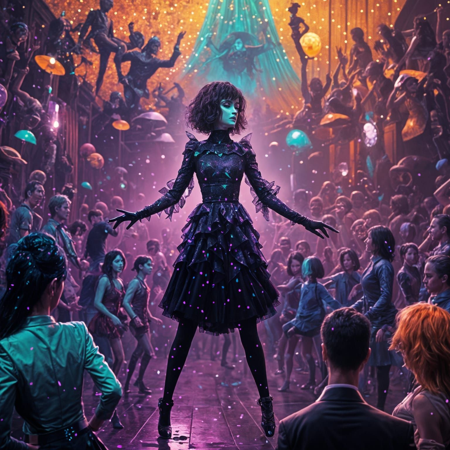 Panic on the Dance Floor in Glitter Gore Style