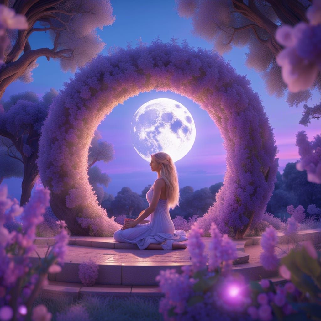 Moon Portal: Mage in a Violet Garden