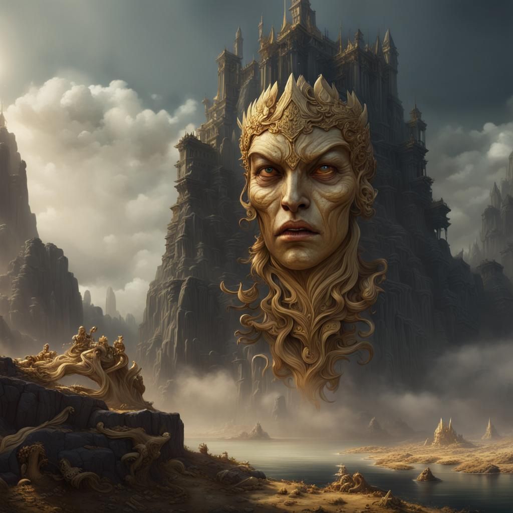 Fantastical Gold and Gods in Detailed Matte Painting