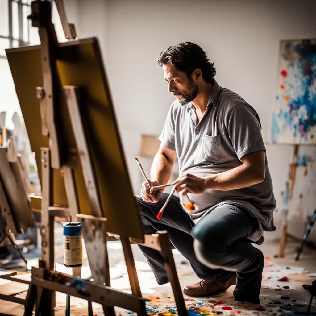 Pregnant Male Painter: Professional Photography