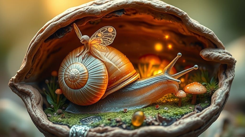 Whimsical Fairyland Scene in Dreamy Light