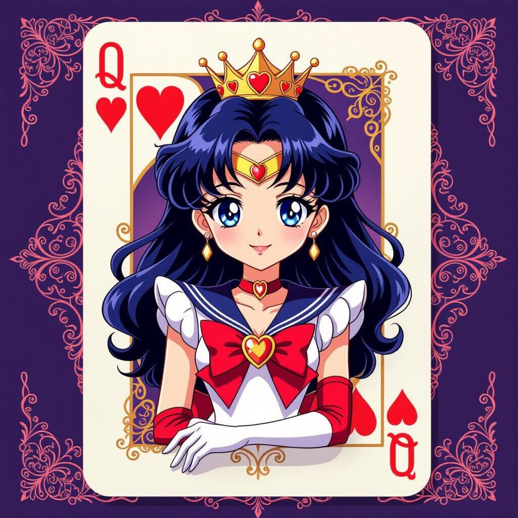 Chibi Sailor Mercury as Queen of Hearts