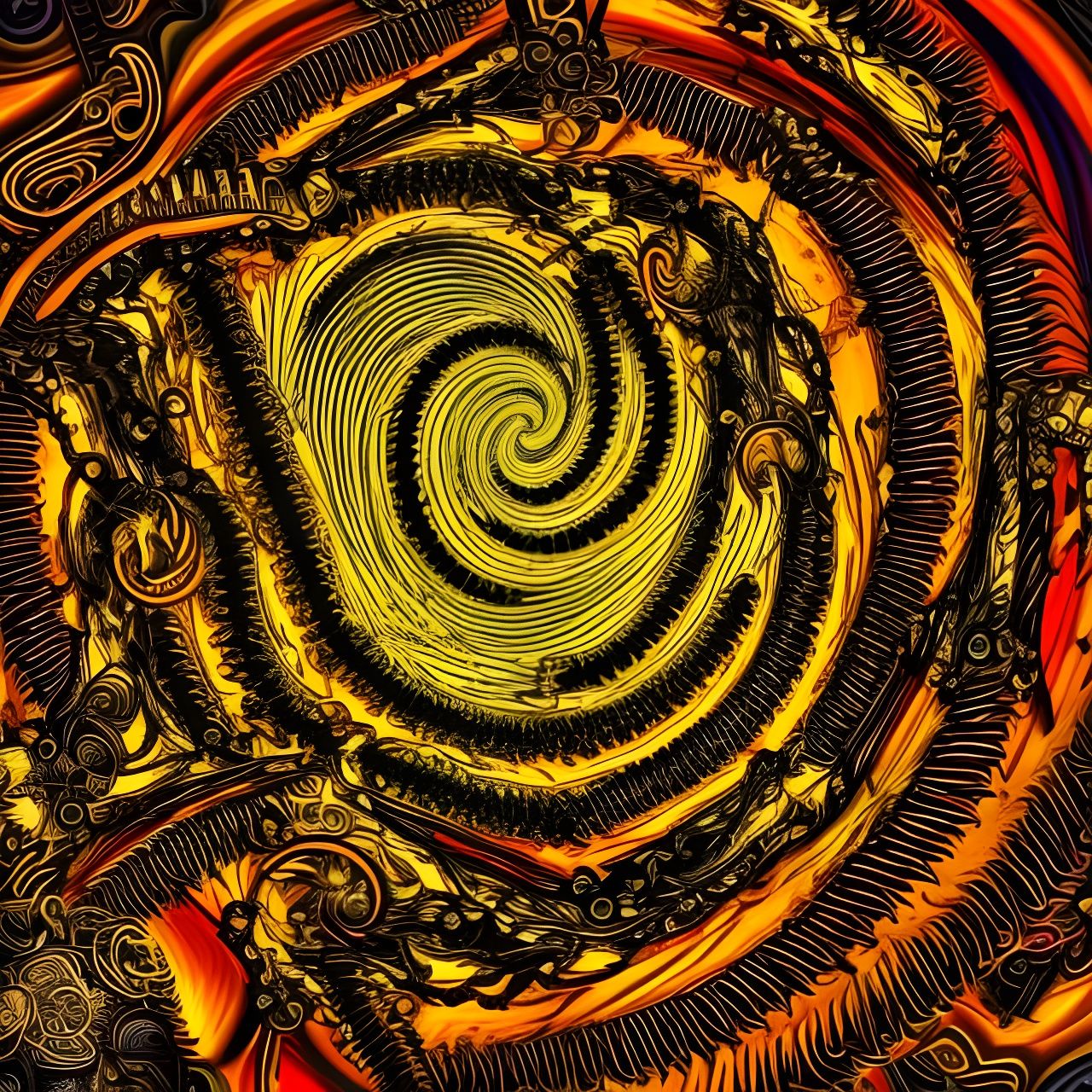 Steampunk Engine: Psychedelic Hypnotic Visual Illusion