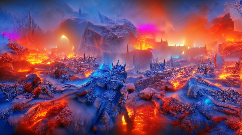 Surreal Hellscape of Ice and Fire