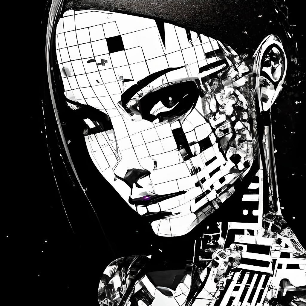 Cyberpunk Anime Woman Portrait in 8-bit Pixel Art