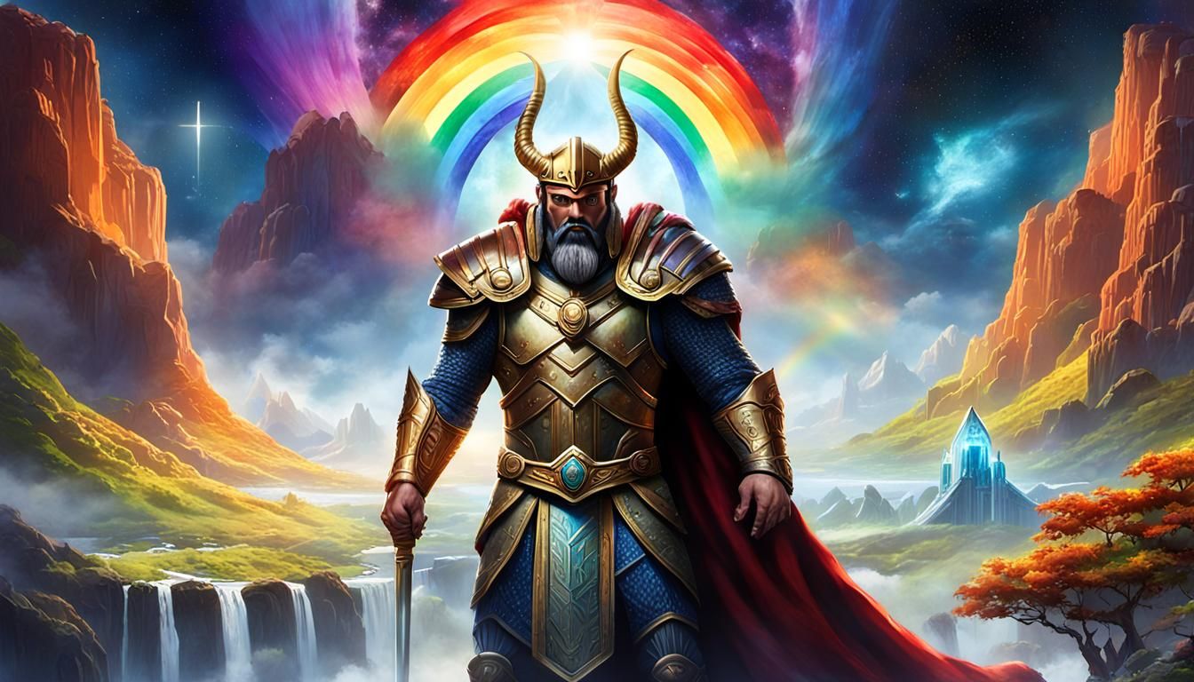 Heimdall Opens Bifröst, Rainbow Bridge to the Gods